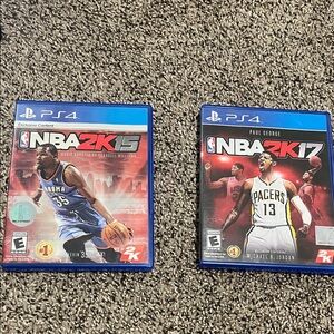 NBA 2K15 and NBA 2K17 PS4 Game Set - Blue Cases